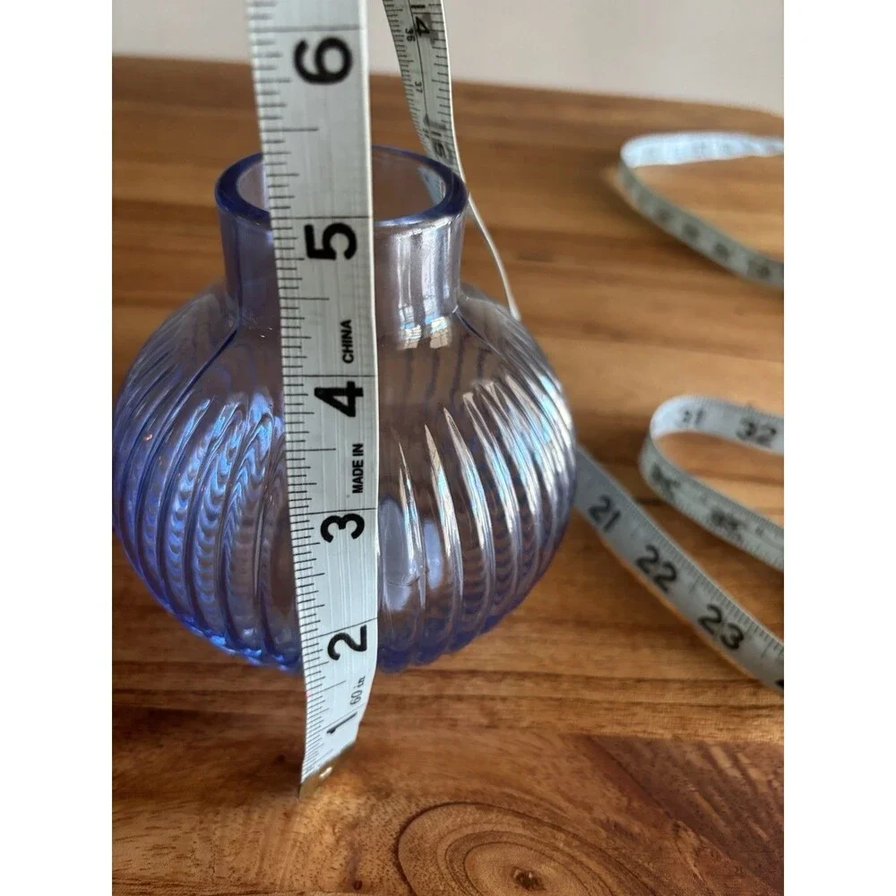 4‑Pack Round Glass Vase – Blue – Room Essentials – 4.5